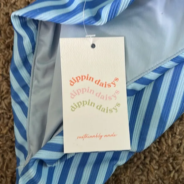 Striped One Piece Swimsuit - Image 7