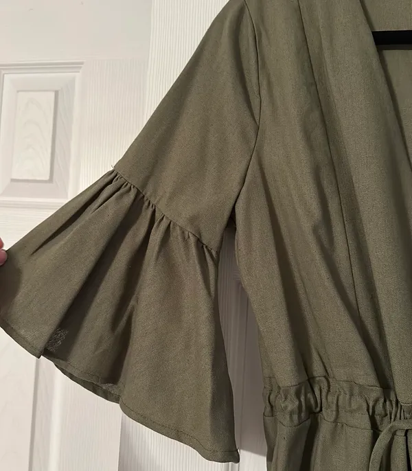 Green Linen Jumpsuit - Image 4