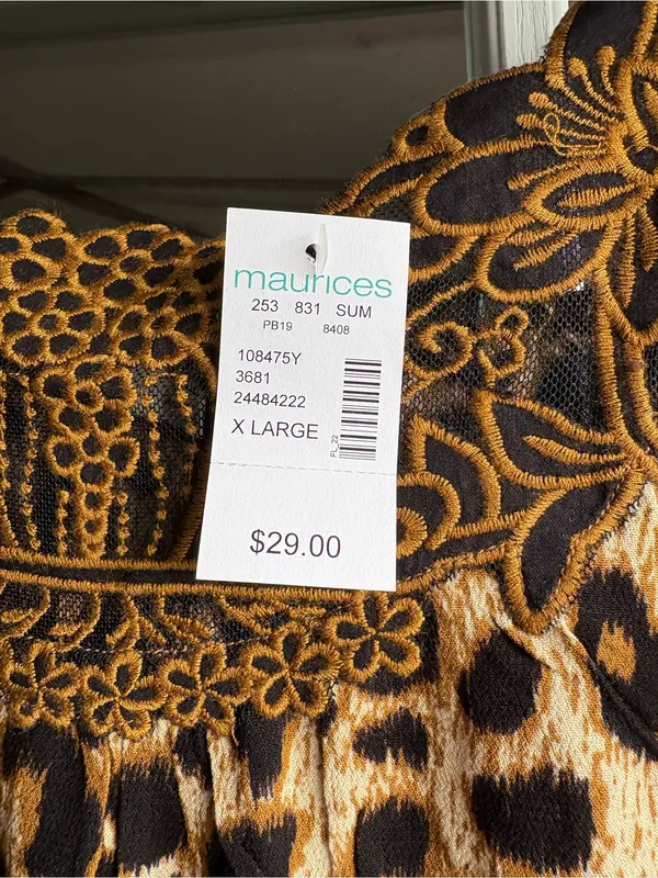 Maurices Leopard Print Lace-Trim Cami in Brown and Black - Image 3