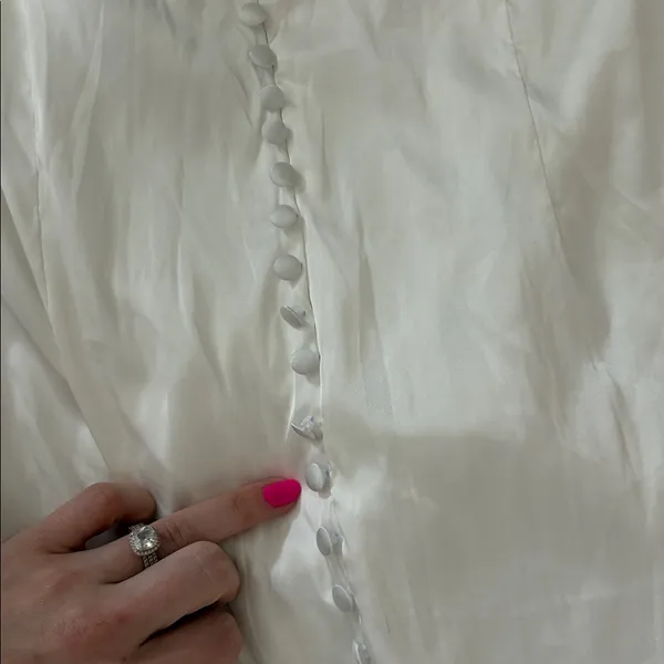 Lulus Eternity Together White Satin Halter Mermaid Maxi Dress Size Large Bridal - Image 13