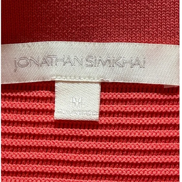 Jonathan Simkhai Red Ribbed Knit Pencil Skirt Size High Waist EUC Size‎ Medium - Image 5