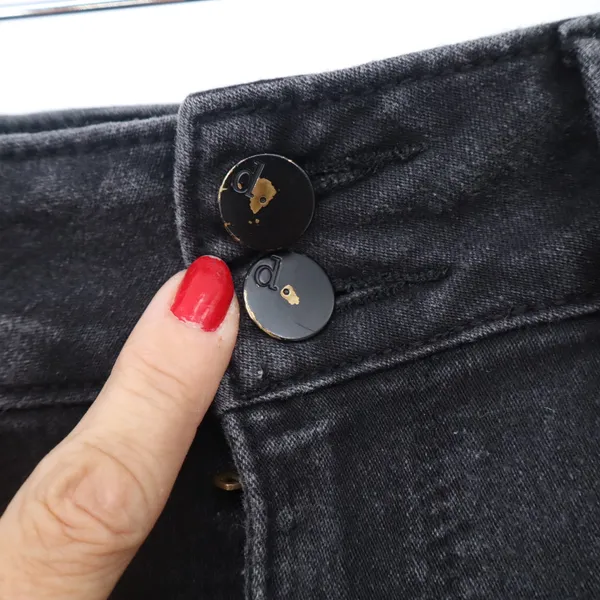 d.jeans Womens Black Skinny High Rise Stretch Denim Pants Size 6 RN 55356 - Image 3