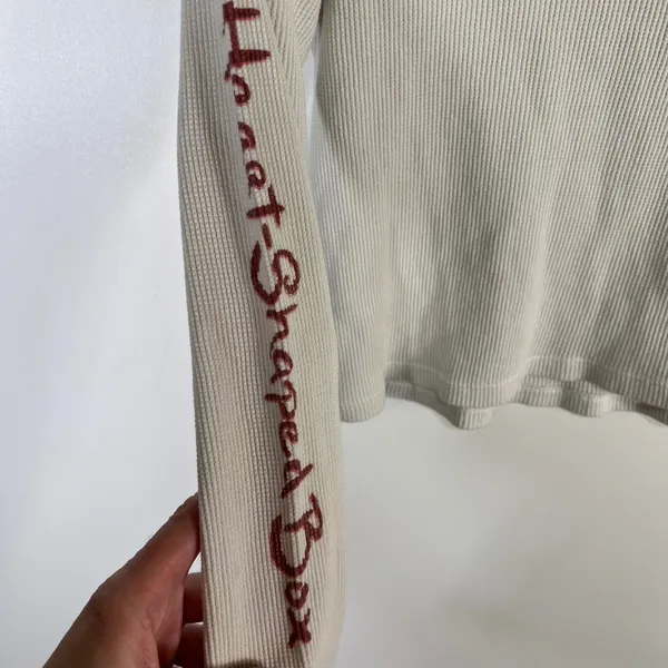 Daydreamer Nirvana In Utero Thermal Long Sleeve Crop Top Cream Grunge‎ 90's Band - Image 10