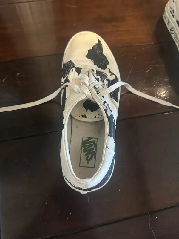 Save our Planet Black and White Vans - Image 8
