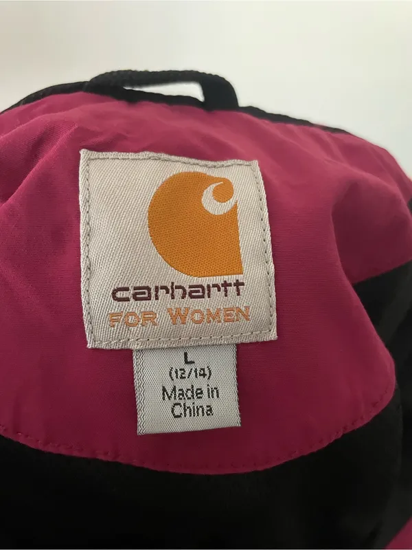 Carhartt Pink Waterproof Breathable Rain Jacket Women’s Large - Image 2