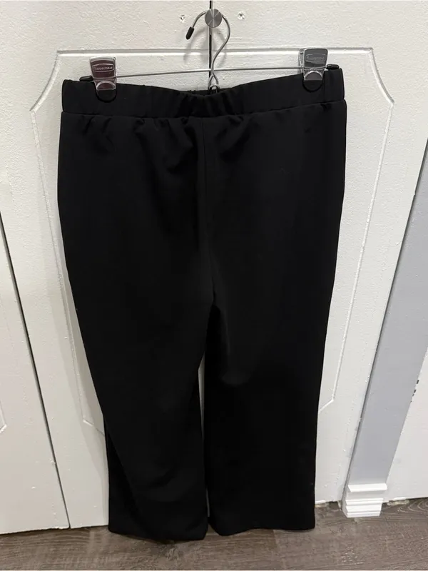 Black Pull On High Rise Pants Size L - Image 2