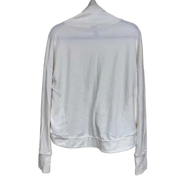 Sweaty Betty Funnel Neck Harmonise Luxe Sweatshirt‎ Cream Women’s Size Medium - Image 2