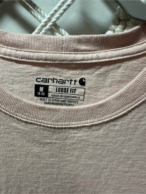 Carhartt Women's Short-Sleeve Pocket Tee in Blush Pink - Image 3