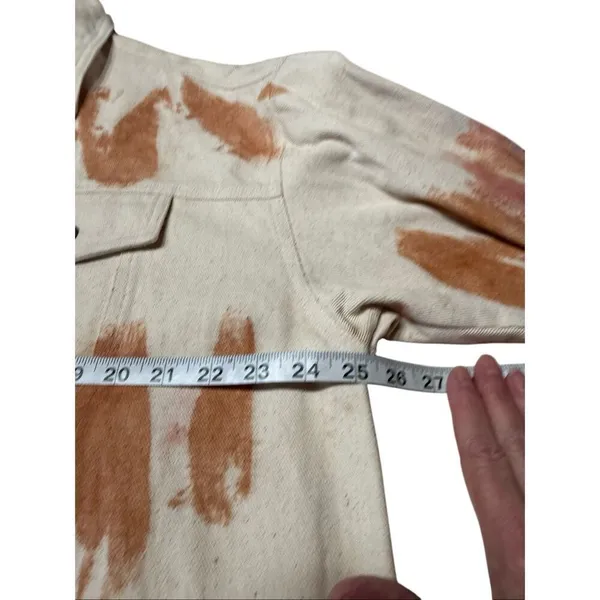 POL Womans Trucker Jacket Rust/Oatmeal Sz S Oversized NWOT - Image 4