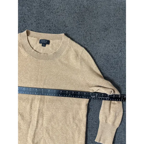 J.Crew Three-Quarter Sleeve Everyday Cashmere Sweater size S Camel - Image 6