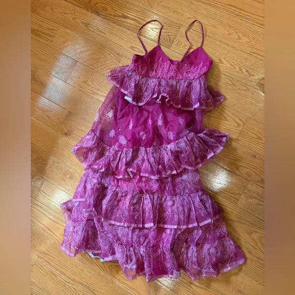 Anthropologie Let Me Be Tiered Midi Dress NWT M Romantic Wedding Guest Fairycore - Image 3
