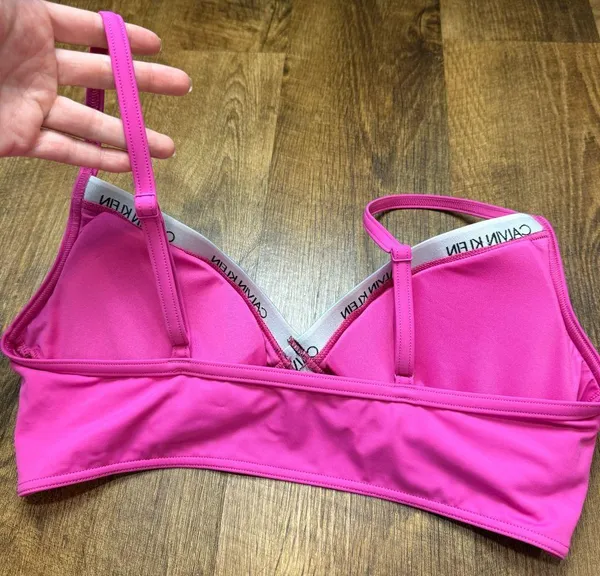 Calvin Klein Pink Branded Strappy Bikini Set Sz L/XL - Image 15