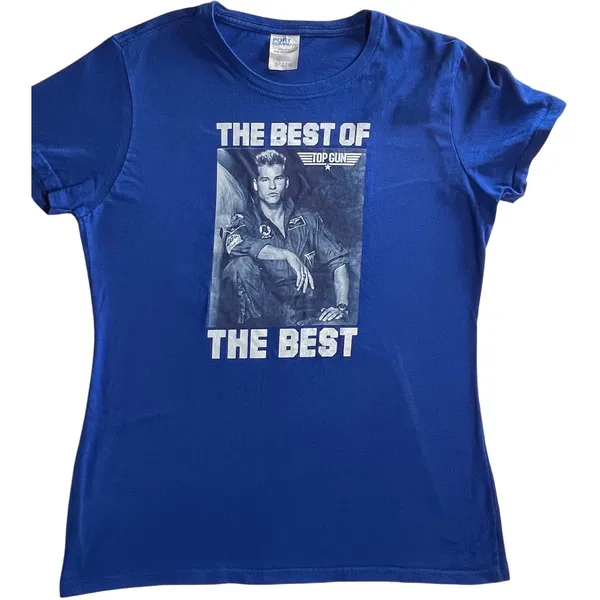 Port Company Top Gun Iceman Graphic Tee Blue‎ Val Kilmer Movie T-Shirt Small - Image 2