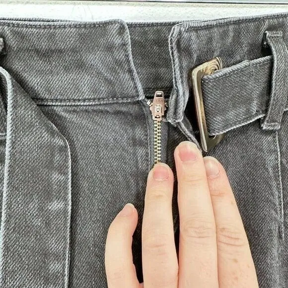Reformation Size 26 Jeans‎ High & Skinny Erie Dark Wash Denim Belted High Waist - Image 8