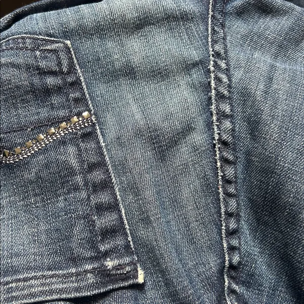 7 for all mankind vintage style boot cut studded pocket detail size 28 - Image 13