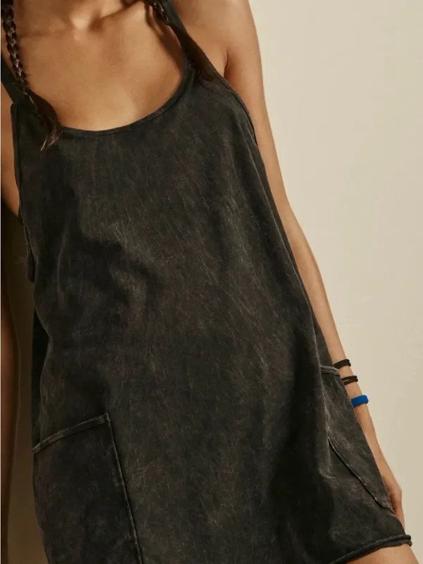 FP Movement Hot Shot Mini Dress — Washed Black (Size XS) - Image 2
