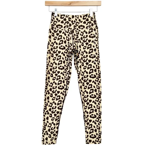 Ryderwear Leopard Cheetah Scrunch Butt Leggings Sz S - Image 2