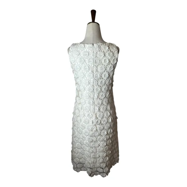 Gio Guerreri Couture Dress Women Small Ivory Crochet Lace Floral‎ A Line Boho - Image 2