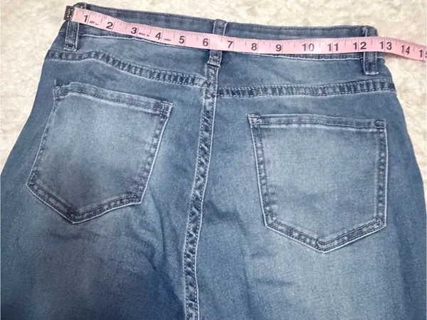 Distressed rhinestone-Embellished Flare Bell Bottom Jeans size 28 - Image 4