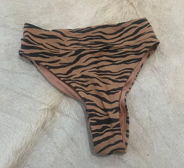 Animal Print High Waisted Swim Bottoms - Image 2