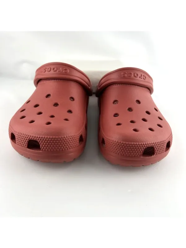 Crocs Classic Clogs Womens 10 Dark Coral Salmon Pink Slip On Comfort Shoes - Image 3