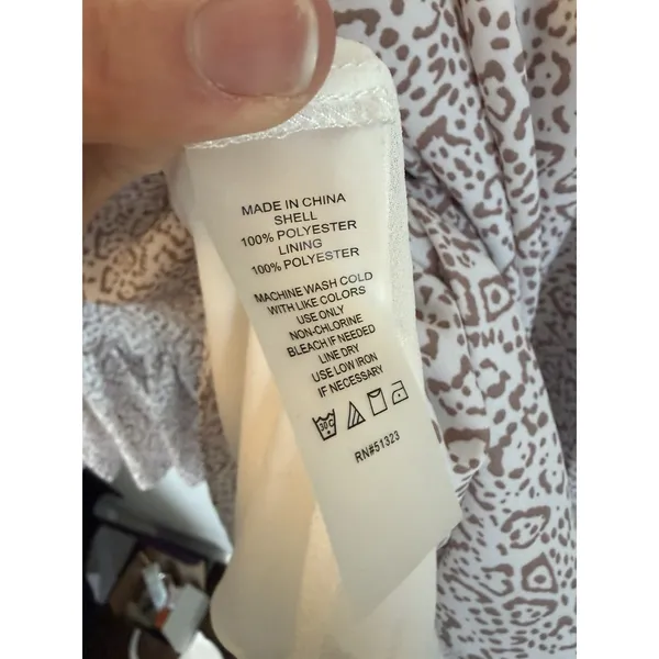 Vince Camuto Tiered Mini Dress Long Sleeve Lined Sz M - Image 4