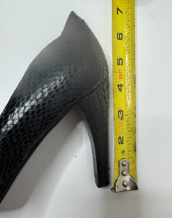 'Sadi' Black Snakeskin Prints Pumps Size 7M - Image 8