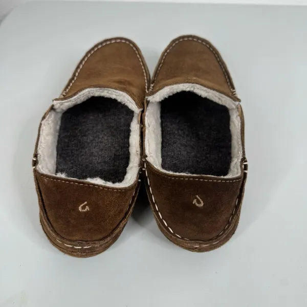 Olukai‎ Women’s Brown Leather Nohea Slippers Size 10 - Image 5