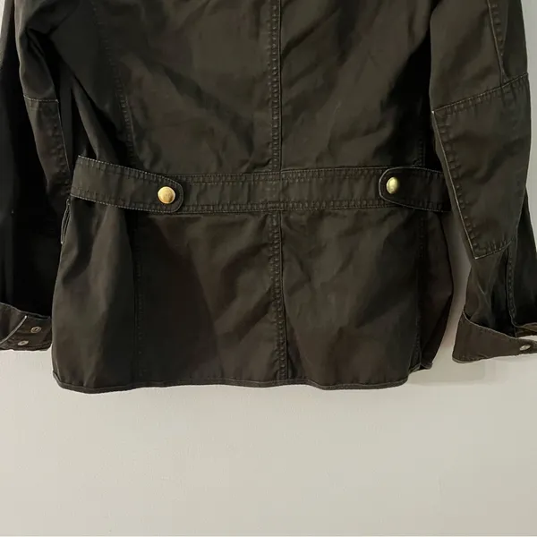 JCrew Resin-coated Black twill field jacket- Size Small - Image 9