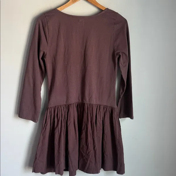 Free People NEW Onda Drop-Waist Long-Sleeve Mini Dress Large - Image 3