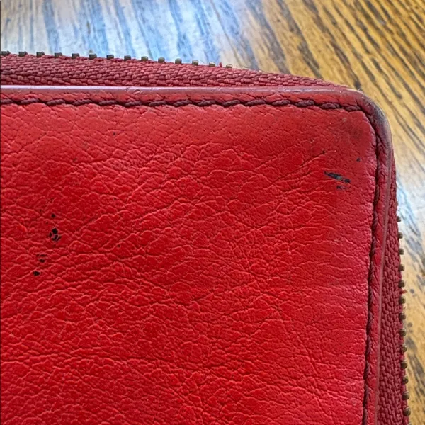 Fossil Bright Red Leather Clutch - Image 9
