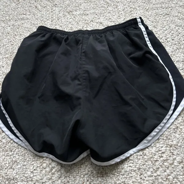 Nike Women's Black and White Athletic Shorts - Image 3