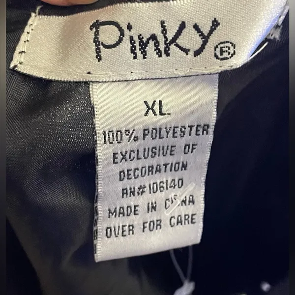 Pinky- Black with Silver Cut Out Tank Top Size XL - Image 6