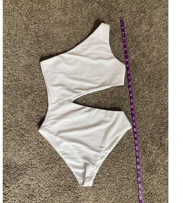 Beach Riot One-Shoulder White Cutout One-Piece Swimsuit - Image 7