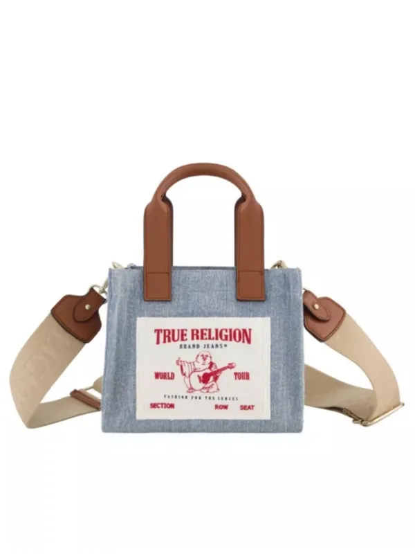 NWT True Religion Denim Mini Tote Bag Y2K Crossbody Bag Blue - Image 16