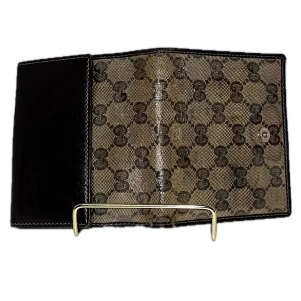 Authentic Gucci GG Supreme Coated Canvas and Leather French Flap Bifold … - Image 5