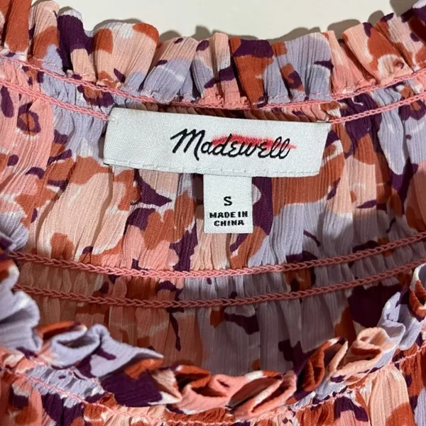 Madewell Smocked Mock Neck Top in Floral Breeze - Image 6