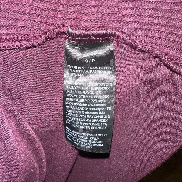 White House Black Market plum drape S long cardigan - Image 4