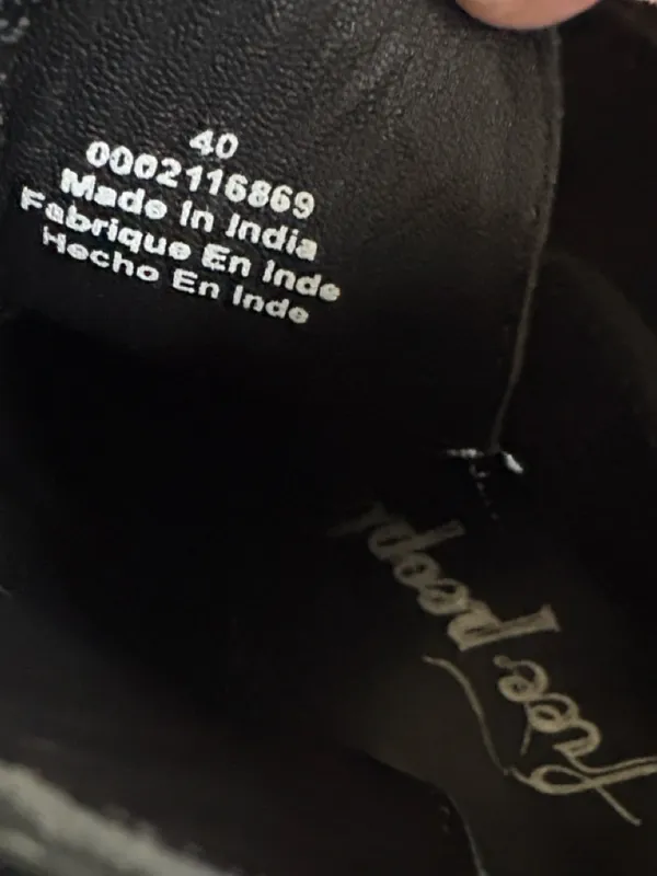 EUC Free People Leather Bungalow Clog Heeled Boots Black Size 9.5 - Image 9