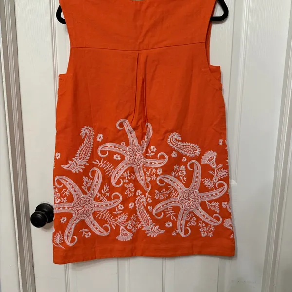MAEVE Anthropologie linen blend tunic dress embroidered starfish paisley 6P‎ - Image 5