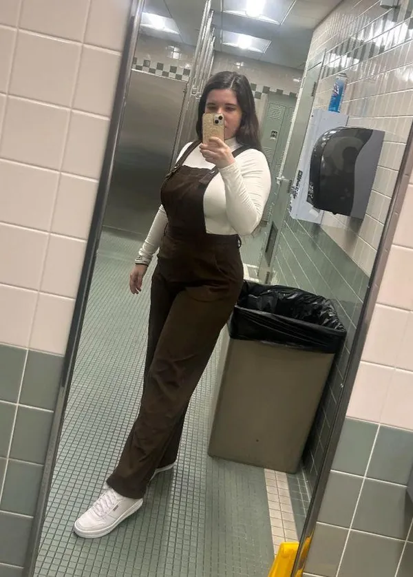 Cider Brown Corduroy Overalls - Image 3