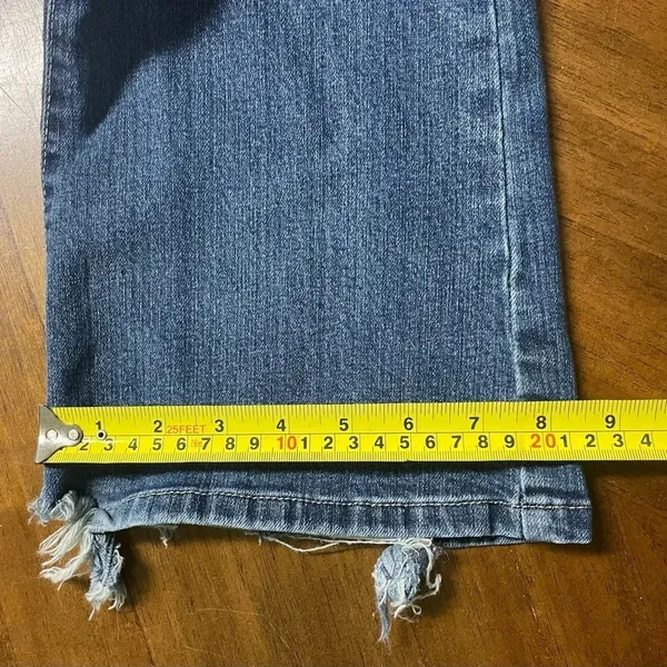 Calvin Klein Womens Flare Fit Distressed Jeans Size 27 - Image 8