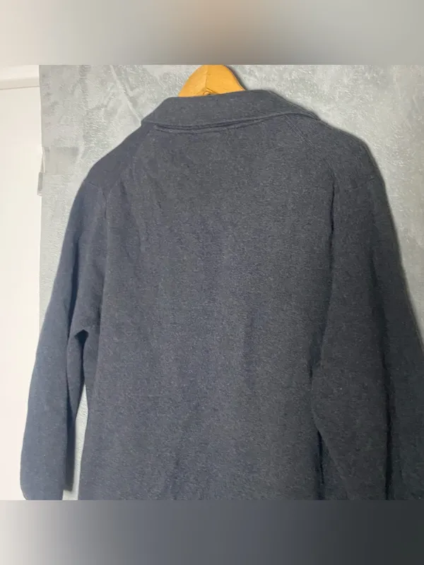 Quince Large 100% Organic Cotton Knit Blazer Grey Capsule Classic XL Minimalist - Image 7