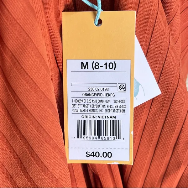 Flawed NWT One-Piece Swimsuit Orange‎ Kona Sol sz medium 8-10 bathing suit - Image 9