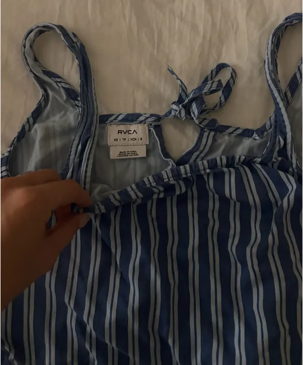 Stripped cropped top Blue Size XS - Image 3