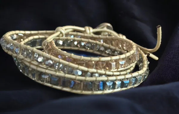 Victoria Emerson crystal leather wrap bracelet - Image 4