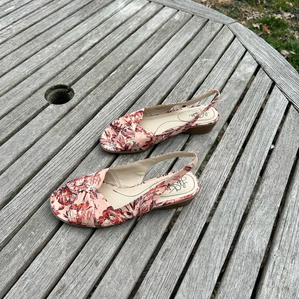 LifeStride‎ Womens Mimosa Pink Slip On Flat Slingback Sandals Shoes size 7.5 - Image 2