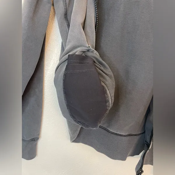 Lululemon Women’s Loop Zip Up Hoodie Acid‎ Rubber Dye Black Size L - Image 9