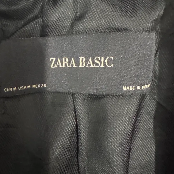 Zara‎ Women's  Black Single Button Tailored Blazer Jacket Size Medium Pocketed - Image 2