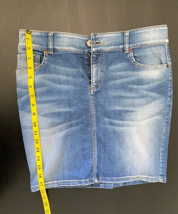 Stretch Mini Skirt (2) Blue Size XS - Image 7